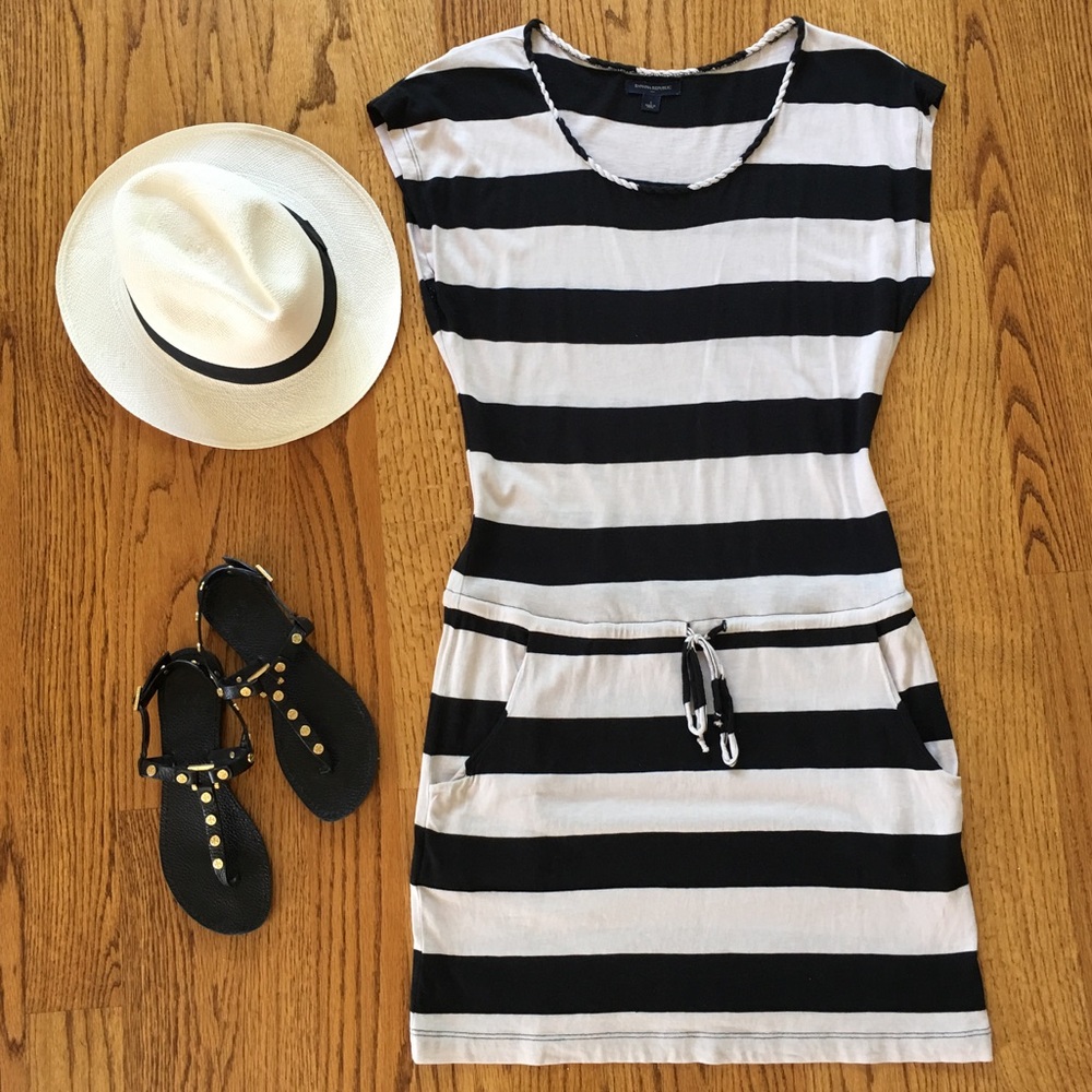 Banana Republic Stripped Cotton Dress S